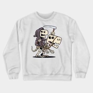 Death on a Dinosaur Crewneck Sweatshirt